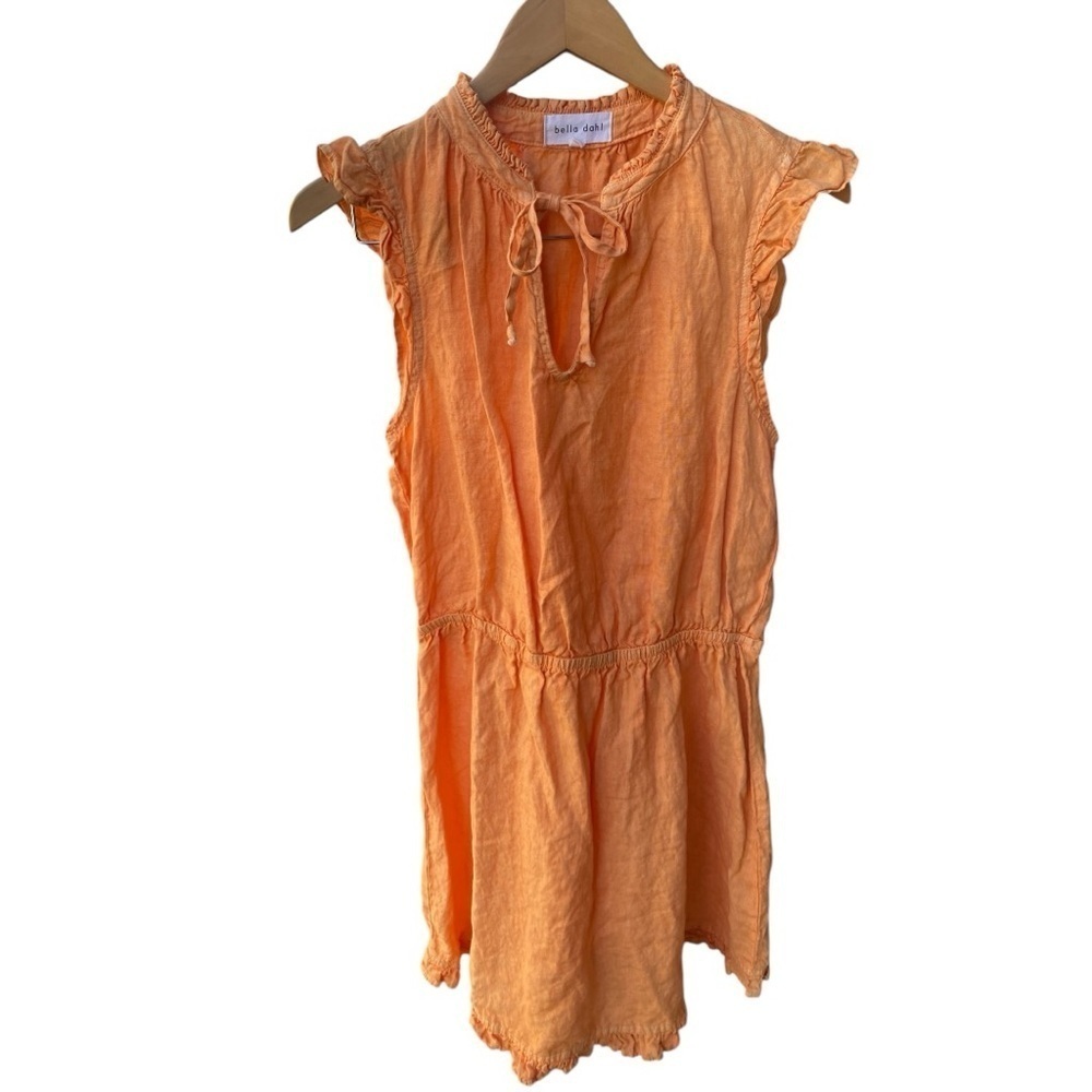 Bella Dahl 100% Linen Ruffle Sleeve Dress I Size: S